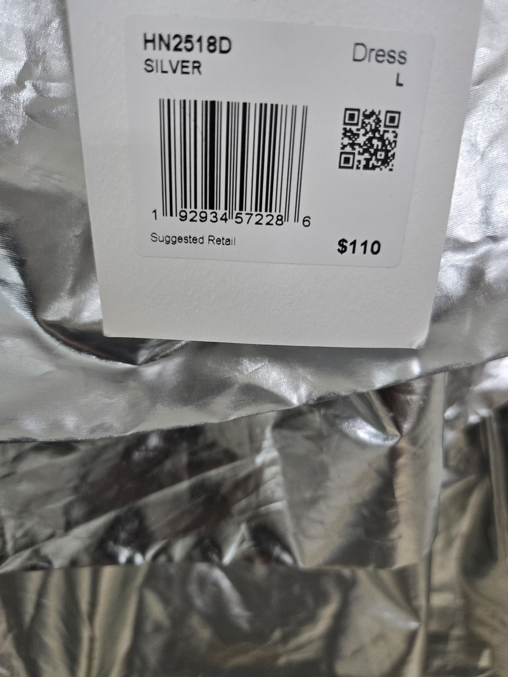 Endless Rose Metallic Silver Ruffle Dress - Picture 3 of 7